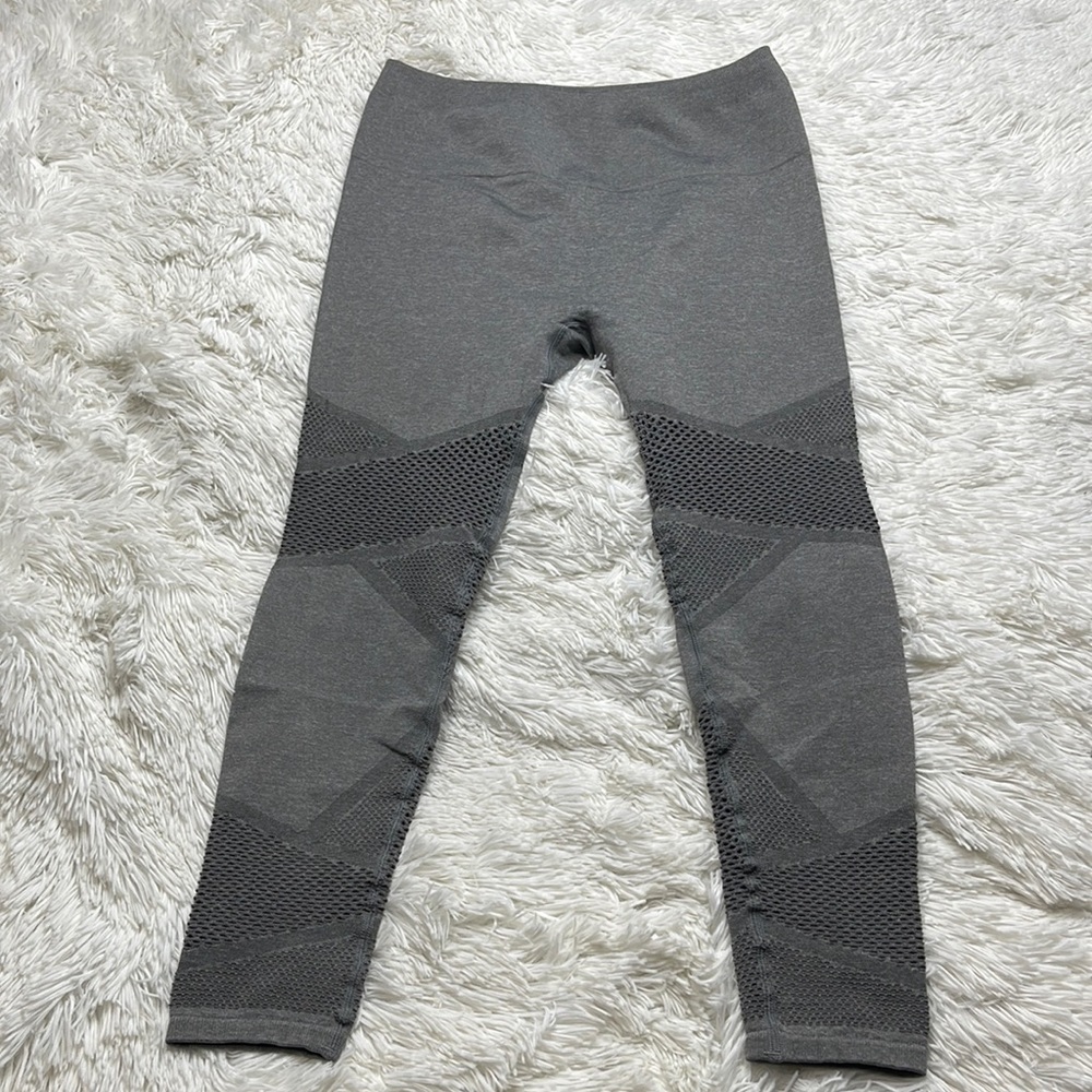 Fabletics laser cut gray leggings